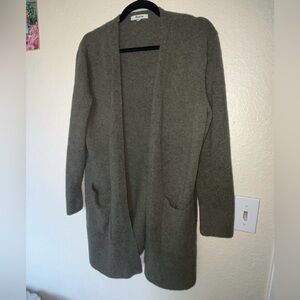 Madewell Super Soft Forrest Green Open-Front Cardigan W/ Pockets  SIZE SMALL